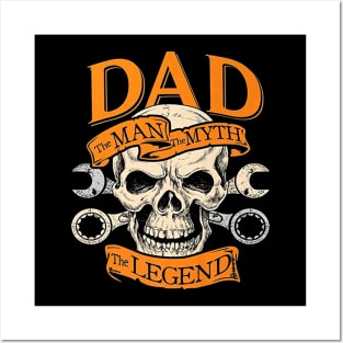 Mechanic Daddy Legend Fathers Day Posters and Art